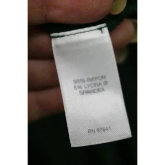 J. Jill Wearever Collection Dark Green Button-Up Dress-Size Medium-Long Sleeves - Picture 5 of 8